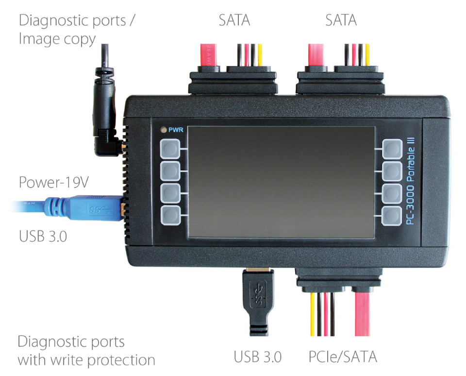 PC-3000 Portable III简称(P3) PCIe SSD/NVMe协议SSD数据恢复设备