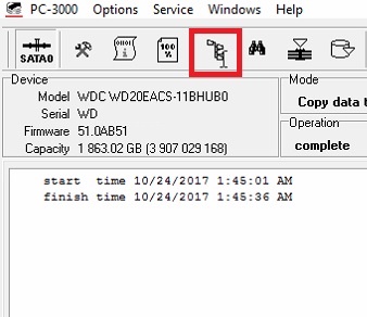 PC3000 HDD Western Digital有关如何解密硬件加密数据的分步指南