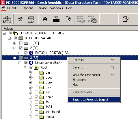 PC3000数字取证功能