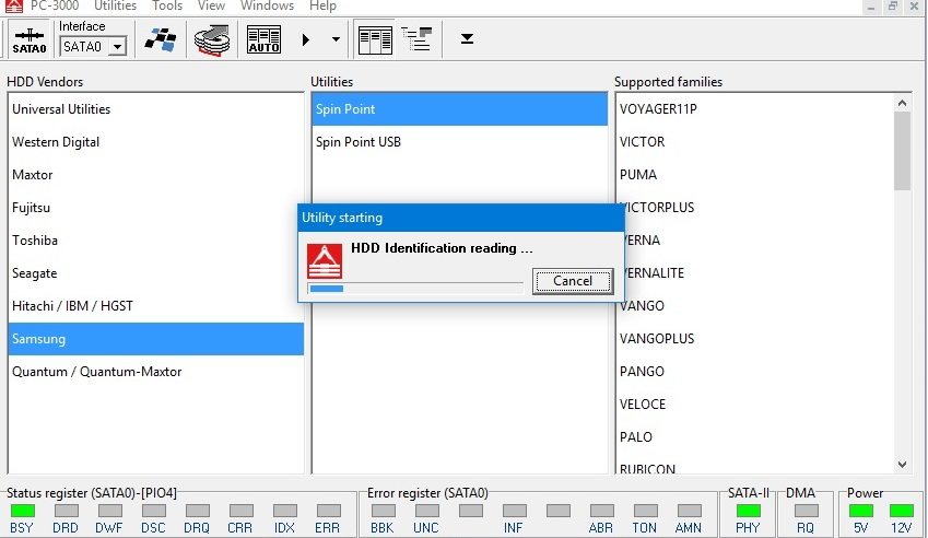 PC-3000 for HDD. Samsung HDD如何使用BURN