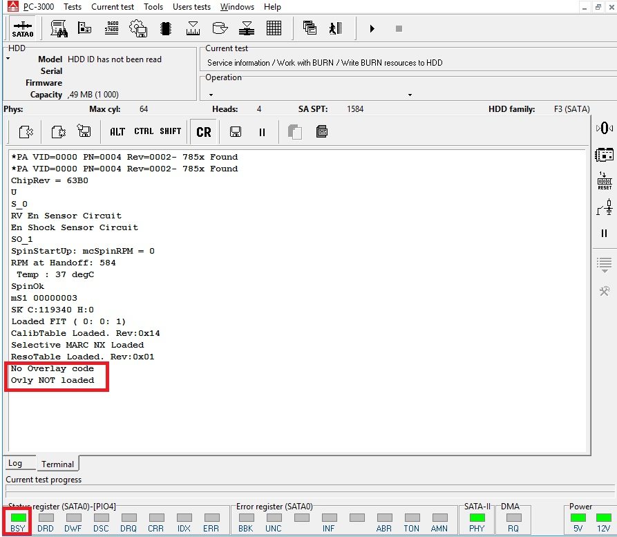 PC-3000 for HDD. Samsung HDD如何使用BURN