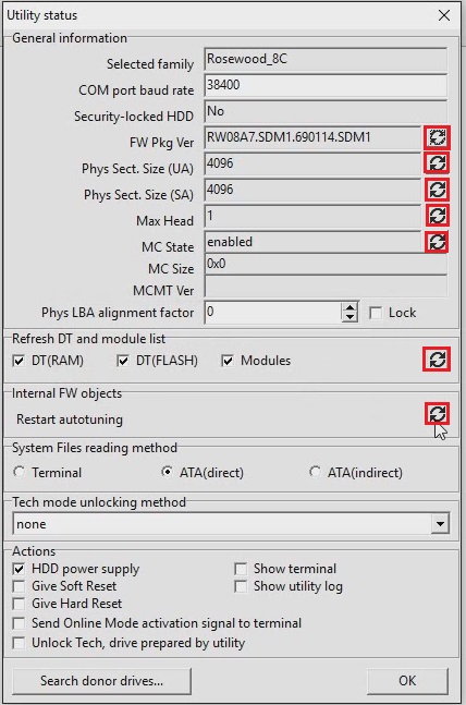 PC-3000解锁Seagate F3 Rosewood家族ST1000LM035/ST2000LM007硬盘
