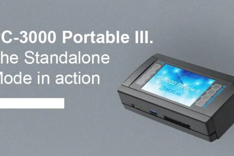 PC-3000 Portable III独立模式用于诊断硬盘，创建逐个扇区镜像以及在没有主机的情况下擦除数据