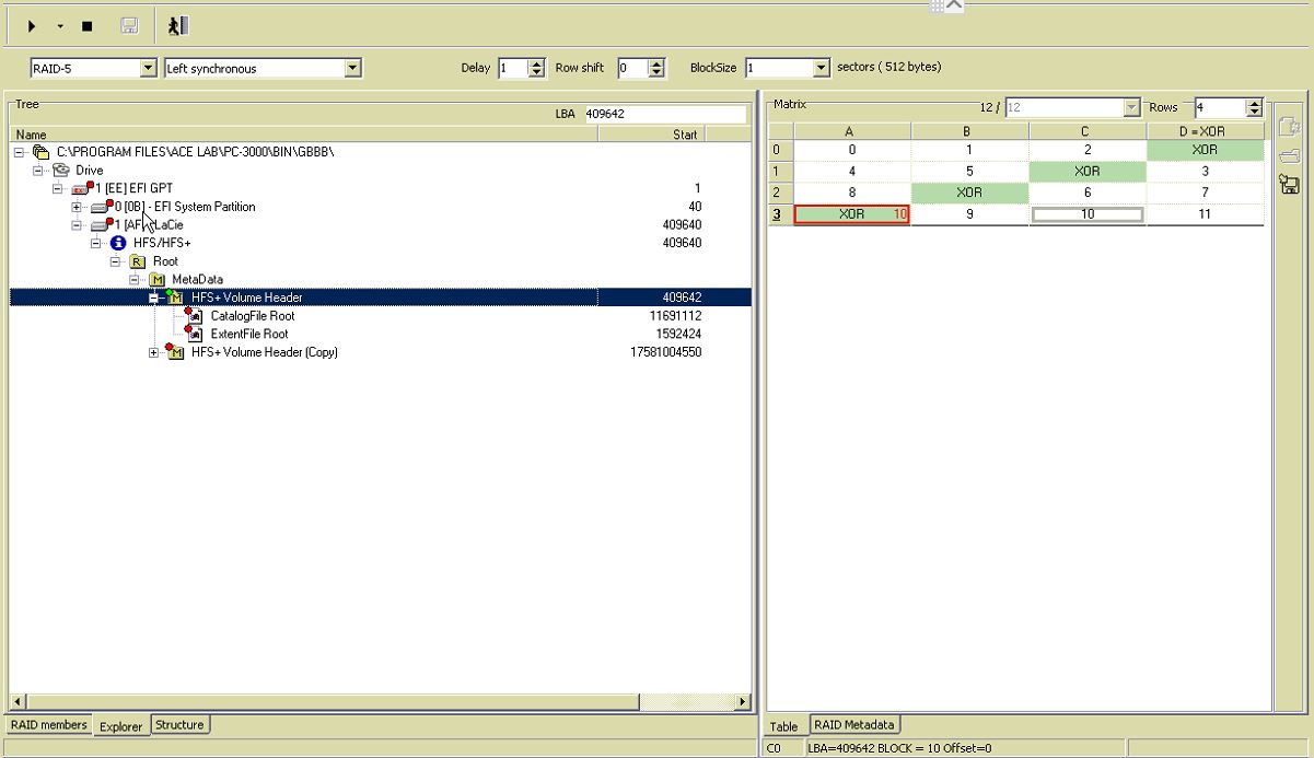 PC-3000 DE. Data Extractor RAID Edition LaCie Big 4 Quadra Raid 的解决方案