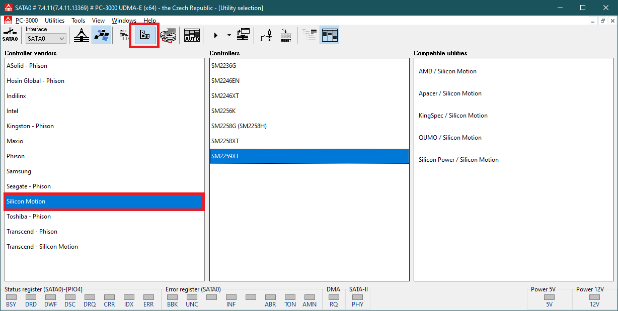 PC3000 SSD如何为 SM2258XT/SM2259XT/XT2 选择正确的loader